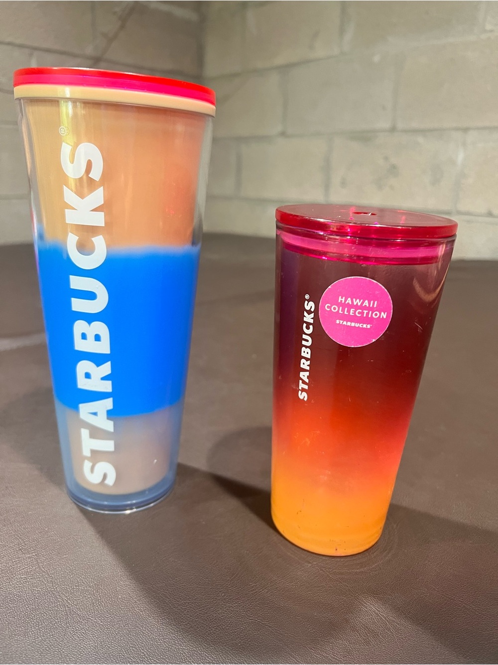 Starbucks Blue & Sunset Gradient Tumblers Set